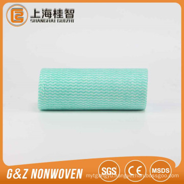 disposable wave pattern household non woven kitchen dish cloth by spunlaced rayon polyester material